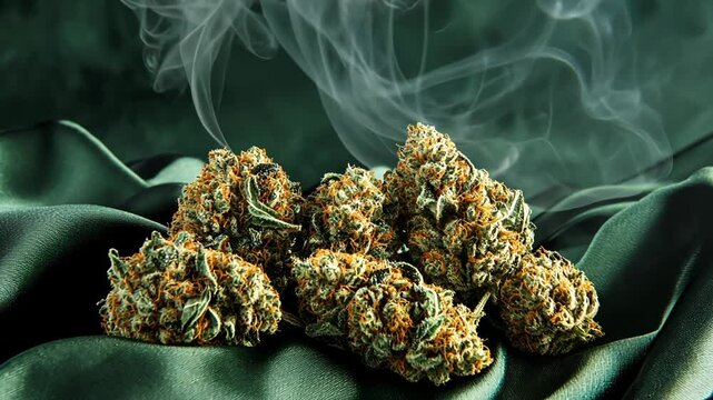 Cannabis bud smoke marijuana smoke strain sativa CBD