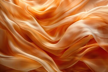 Fototapeta premium Gold satin layers flow gracefully, glowing in soft diffused light for a radiant effect