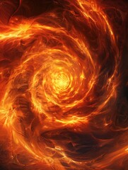 A swirling vortex showcases vibrant colors and intricate patterns that evoke a sense of depth and wonder