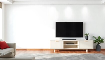 Living Room Interior Wall White Color Wall Background