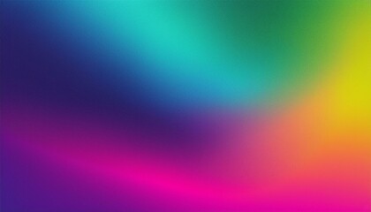 Obraz premium grainy noisy background abstract color gradient shape vibrant glowing magenta purple blue green noise texture banner design