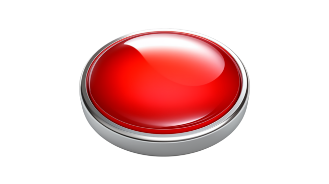 Red Push Button Graphic Element for Website Design App Interfaces and Digital Marketing Projects