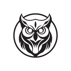 Owl logo icon design animal and simple business