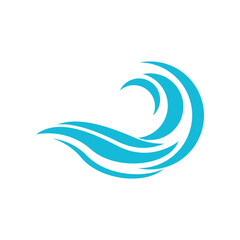 Naklejka premium Water wave vector illustration logo