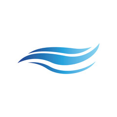 Water wave vector illustration logo