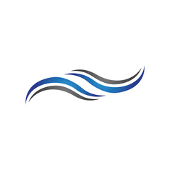 Water wave vector illustration logo