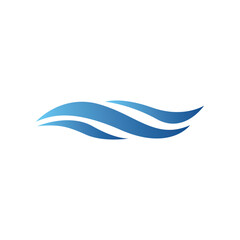 Water wave vector illustration logo