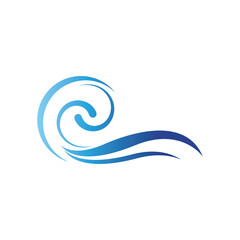 Water wave vector illustration logo