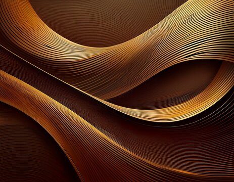 curved lines on a dark brown background