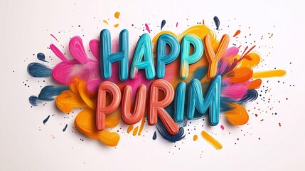 bright postcard for the holiday of Purim, Happy Purim
