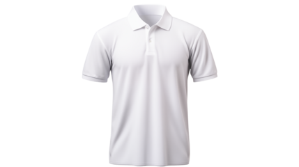 Blank White Polo Shirt Mockup for Apparel Design and Branding Presentations