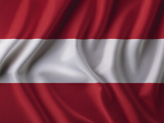 Naklejka premium Flag of Austria, fluttering in the wind