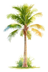 PNG Palm Tree tree illustration watercolor.