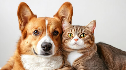 A dog and a cat together
