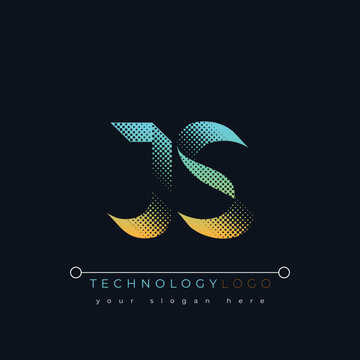 J and S logo design. JS abstract technology logo. This logo design is the process of creating a visual symbol that represents a brand, company, or individual.