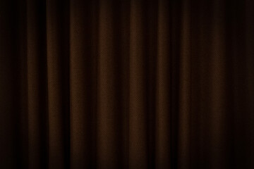 Dark tone of brown curtains to cover the windows. Thick fabric. Background texture