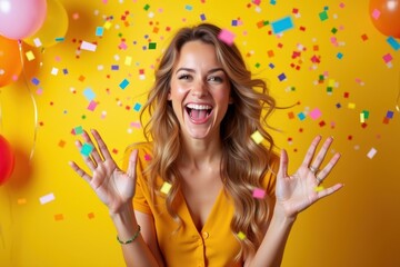 Woman is excited to be celebrating her birthday