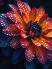 Fototapeta premium Close-up of flower with water droplets