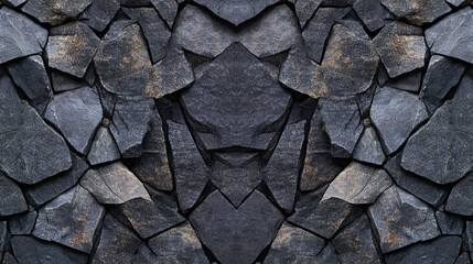 Fototapeta premium Close-up of dark slate stones with natural texture and patterns