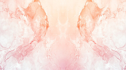 Fototapeta premium Abstract symmetrical pink and orange marble texture background