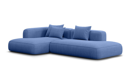 Sofa on transparent background with shadow. Furniture for the modern interior, web design and presentation.