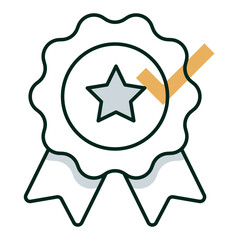 Quality Assurance Icon, Certified Excellence, Verified Quality Seal, Product Certification, Editable Stroke