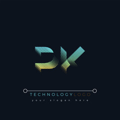 P and K logo design. PK abstract technology logo. This logo design is the process of creating a visual symbol that represents a brand, company, or individual.