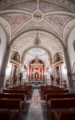 Fototapeta premium Inside a Church in Coatepec, State of Veracruz in Mexico