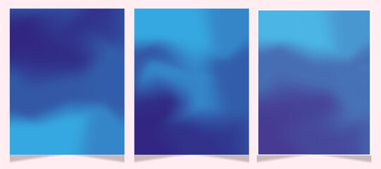 Obraz premium Blue Purple White Gradient Blurred with Grainy Noise Texture Background, for art product design, social media, trendy,vintage,brochure,banner