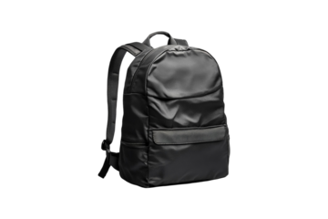 Stylish Black Backpack Modern Design Travel Bag,