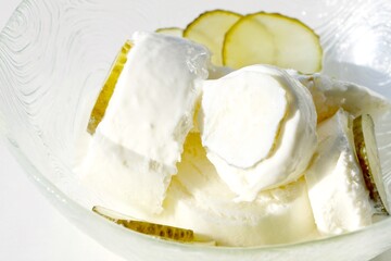 pickle ice cream on a light background