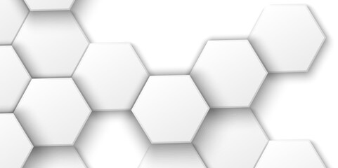 Futuristic Digital Architecture: A Comprehensive Exploration of 3D Hexagonal Grid Patterns in the Context of White and Gray Technological Environments