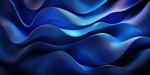 Obraz premium Fluid shapes in deep blue create a captivating abstract design in a modern artistic representation