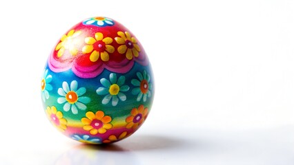 easter eggs on white background