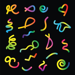 Color Gradient Line on a Black Background