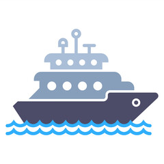 Obraz premium color icon of yacht in sea. water recreation