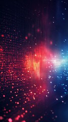 Obraz premium Colorful abstract pattern of light reflections creating a dynamic and vibrant display at a digital event site