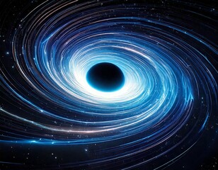 A terrifyingly beautiful black hole at the center of a galaxy.