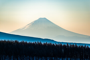 霧ヶ峰富士見台からの富士山