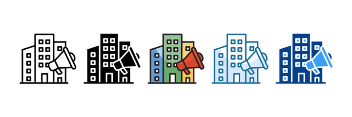 Fototapeta premium Corporate Icon Set Multiple Style Collection