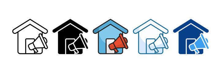 House Icon Set Multiple Style Collection