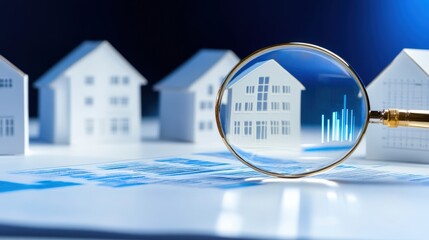 Real estate market analysis urban area financial graphs business setting close-up view data insights for investors