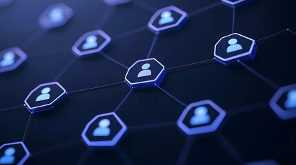 Network Connections and Social Interaction with User Icons Background