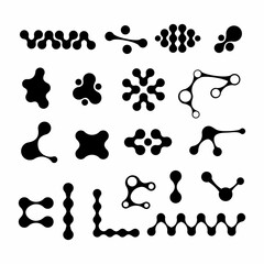 Abstract metaball pattern. Vector art illustration on a white background