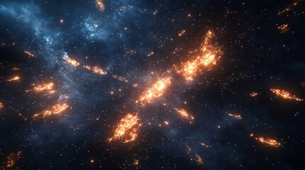 Fototapeta premium Vibrant fireworks display at night sky