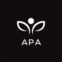 APA Letter Initial Logo Design Template Vector Illustration