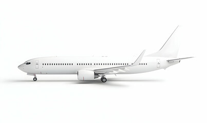 Clean White Airplane on a Bright Background Ready for Custom Design
