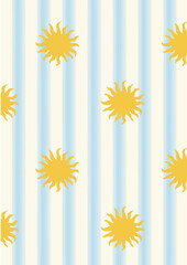  sun motif + stripe