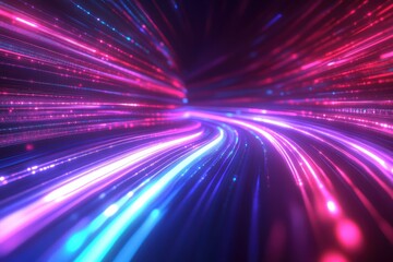 Obraz premium Dynamic abstract background showcasing vibrant technology innovation and digital flows