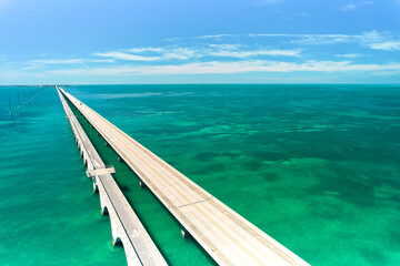 The old Aquaduct at the beginning of the Long Key Historic Bridge Trailhead in the Florida Keys between Long Key and Duck Key is a tourist and travelers paradise